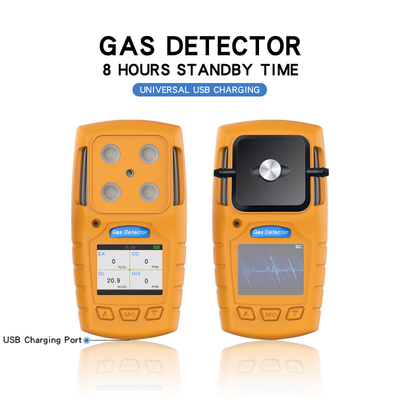 Jenis Difusi Portable Multi Gas Detector Bahan PC TPU Alarm Rendah / Tinggi