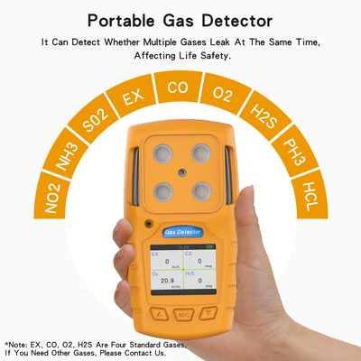 Elektrokimia genggam Nh3 1 Ppm Detektor Gas Tunggal