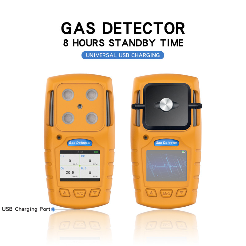 Presisi Tinggi Co H2s O2 Ch4 Gas Detector Multi Gas Analyzer
