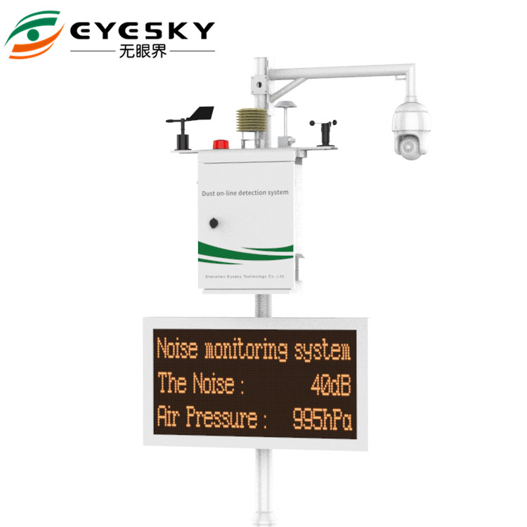 ES80A-Y8 Harga rendah kualitas udara Online TSP pm2.5 pm10 detektor debu kebisingan sistem monitor kecepatan angin