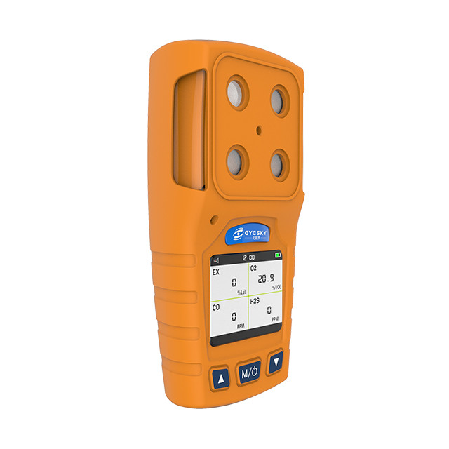Detektor Gas Portabel 4 In 1 H2s Dengan Alarm Visual Usb Charger